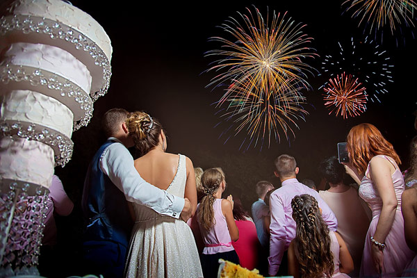 Vuurwerk bruiloft