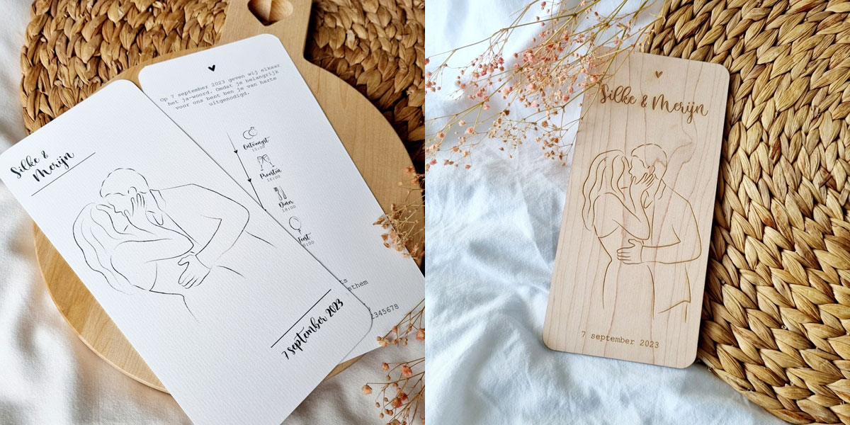 tekening_op_hout_trouwkaarten