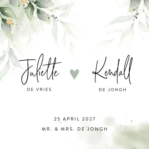 Duurzame trouwkaarten